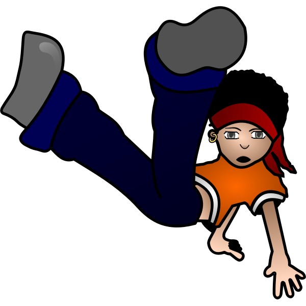 SVG Hip hop kid doing a breakdance vector image