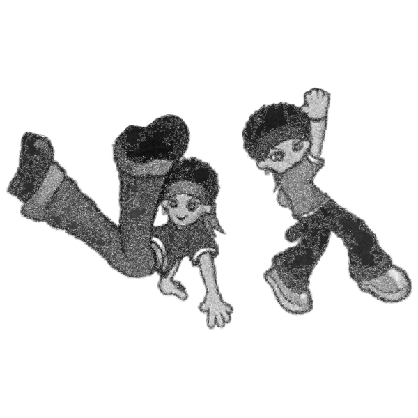 SVG Hip Hop kids dancing vector image