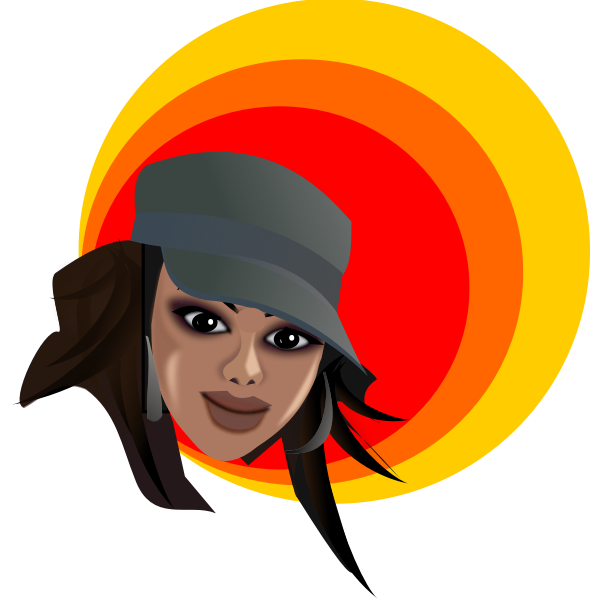 SVG Hip-hop lady