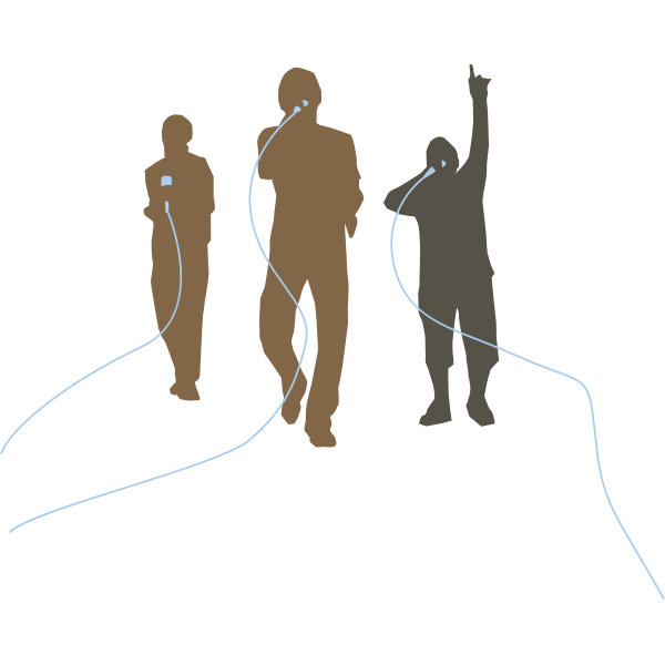SVG Hip-Hop trio vector image