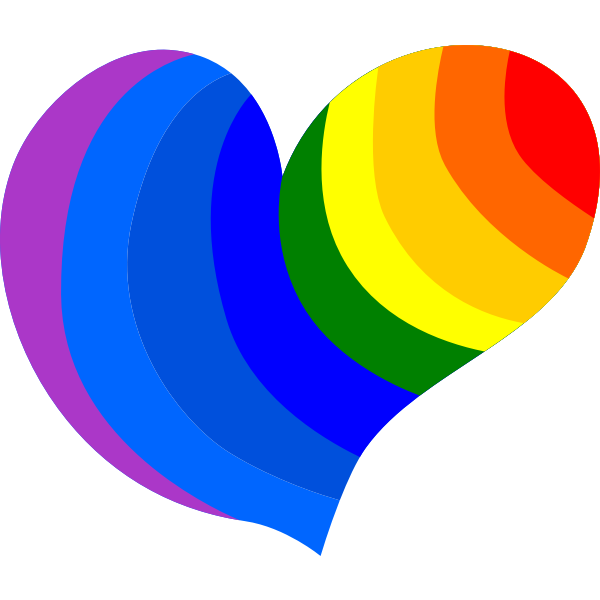 SVG Hippie Heart vector illustration
