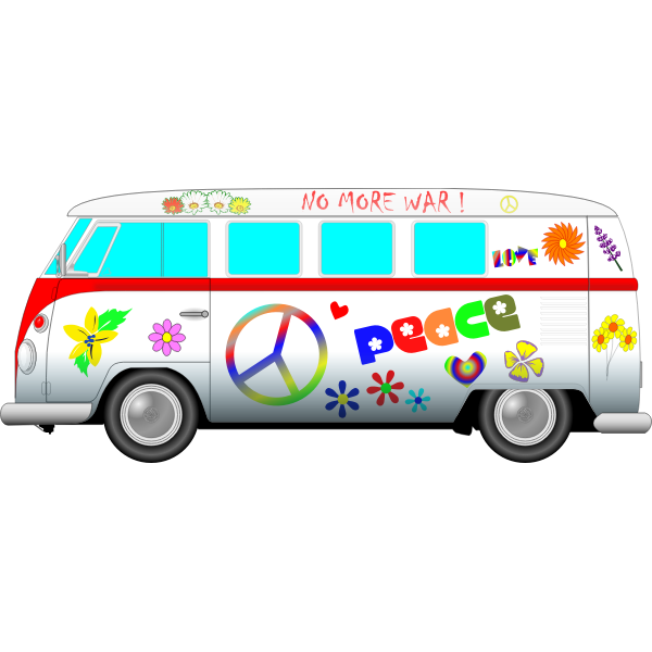SVG Hippie van