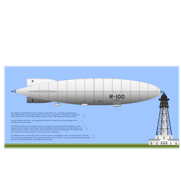 SVG HM Airship R100 vector graphics