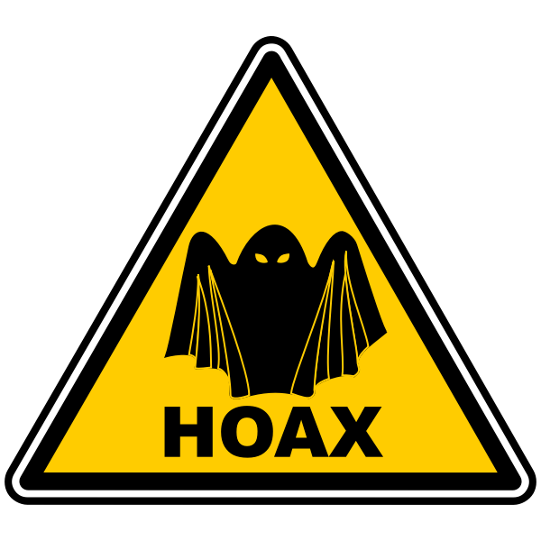 SVG Hoax warning vector image