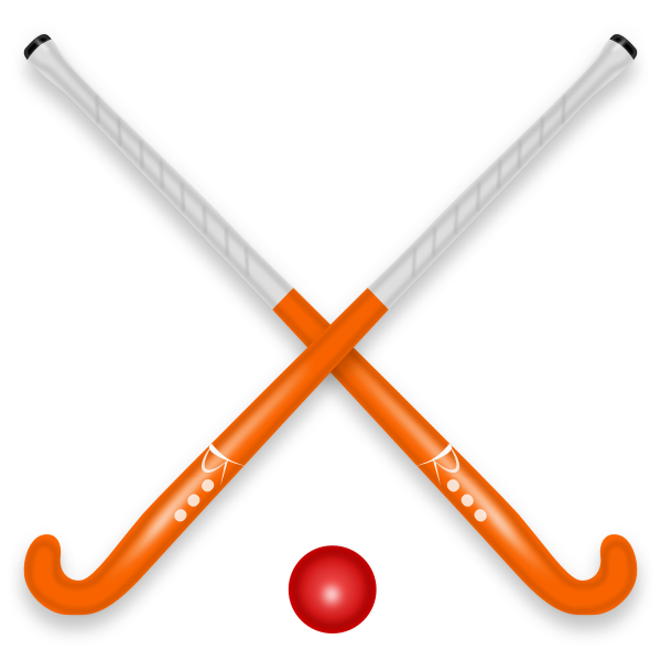 SVG Hockey stick and ball