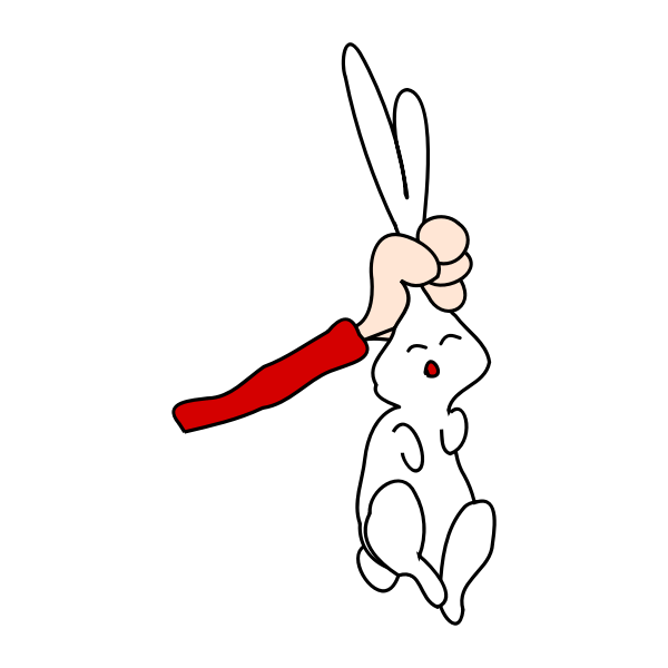 SVG Holding a rabbit
