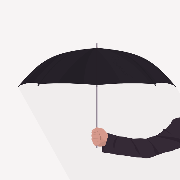 SVG Holding an umbrella vector image