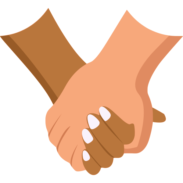 SVG Holding hands drawing