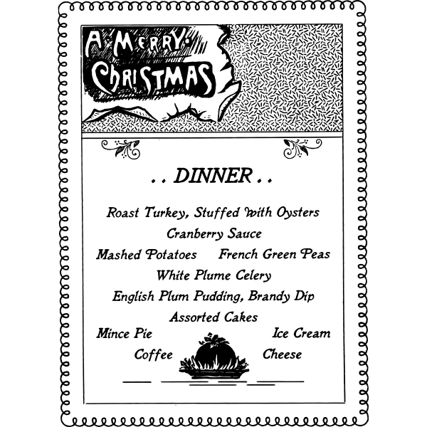 SVG Holiday menu
