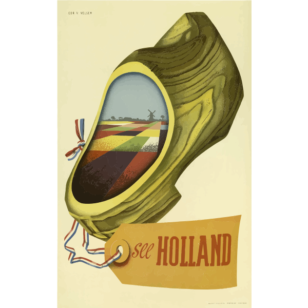 SVG Holland vintage travel image