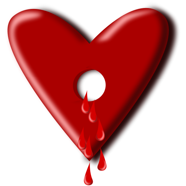 SVG Hollow bleeding heart vector image