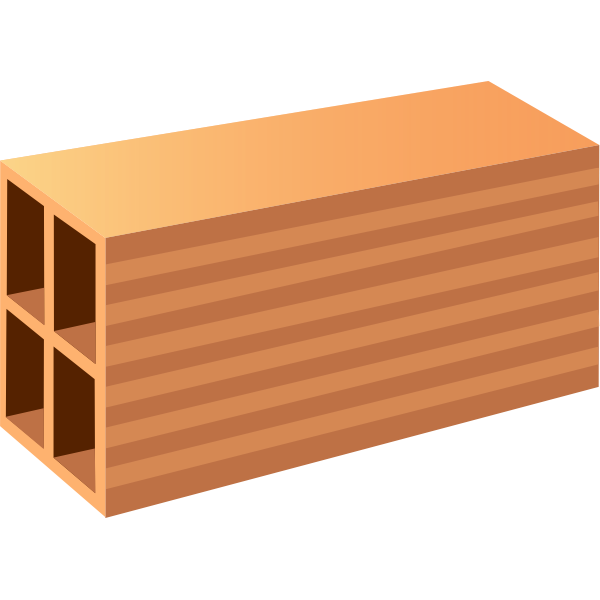 SVG Hollow brick in 3D vector image