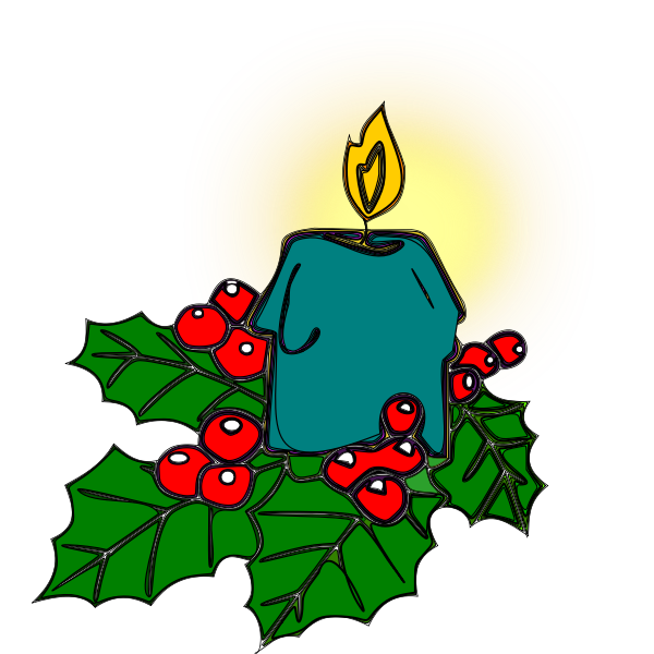 SVG Holly and candle