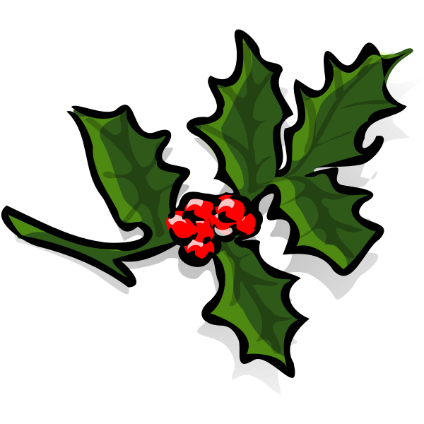 SVG Holly branch vector art