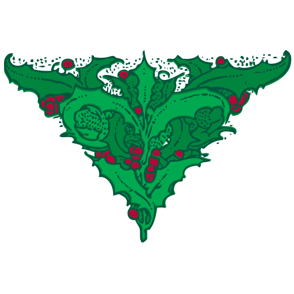 SVG Holly end piece vector image