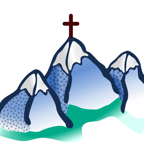 SVG Holly mountain with cross