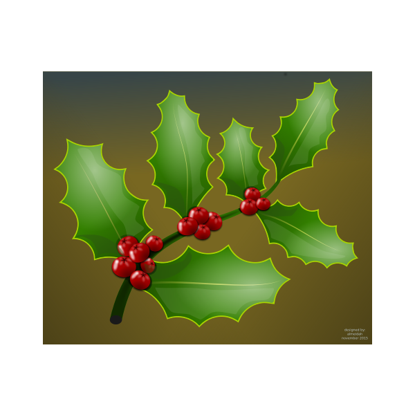 SVG Holly plant