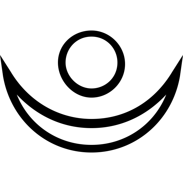 SVG Holy Egyptian sign of crescent and Sun