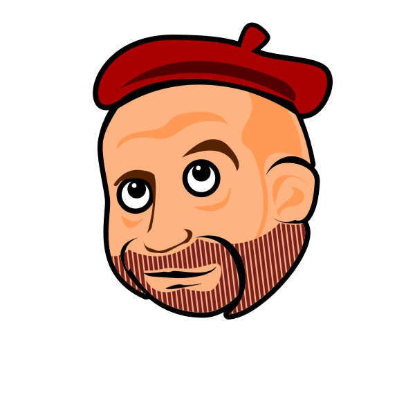 SVG Hombre con boina - Man in a beret