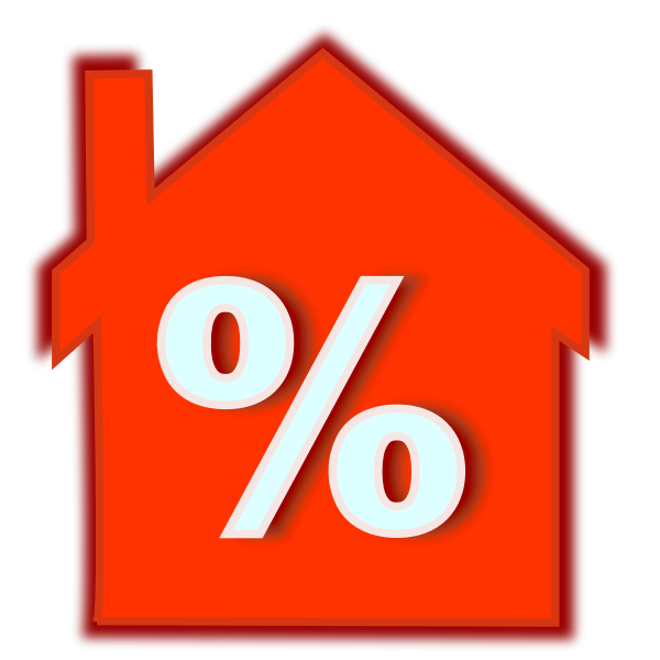 SVG Home loan interest rate icon vector clip art