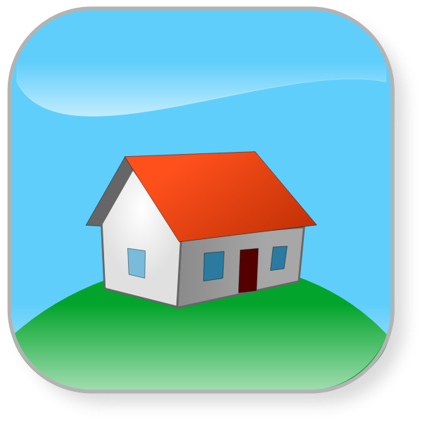 SVG Home on top of a hill vector graphics