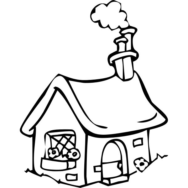 SVG Home with chimney