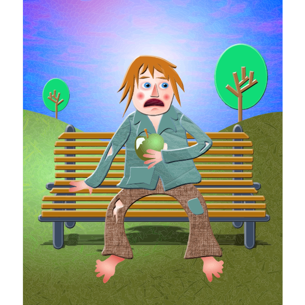 SVG Homeless man image