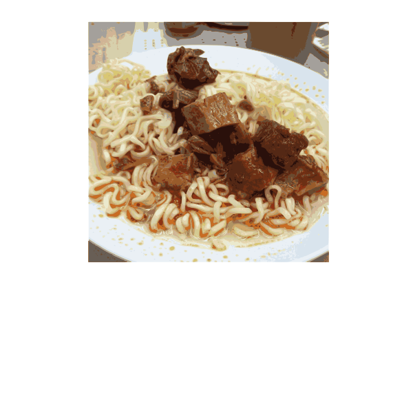 SVG Hong Kong food collection spiced pork cube Instant noodle