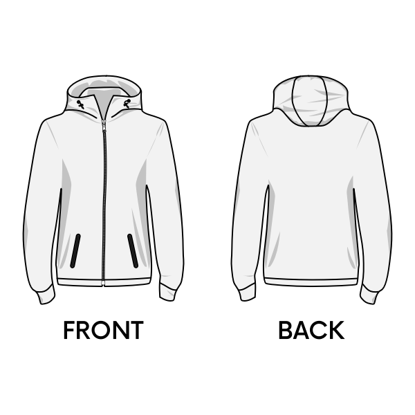 SVG Hoodie sweatshirt template