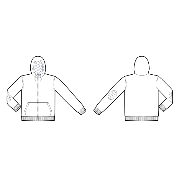 SVG Hoodie template vector image