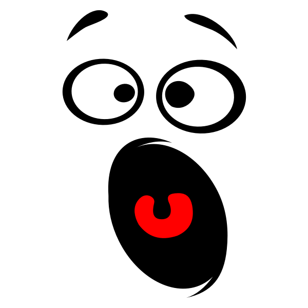 SVG Horrified face