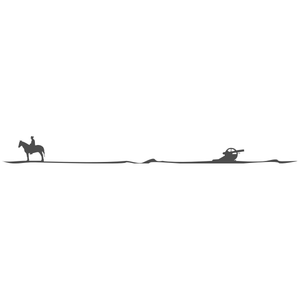 SVG Horse and Cannon Line