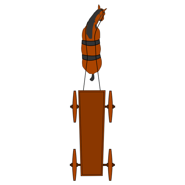 SVG horse pulling a cart