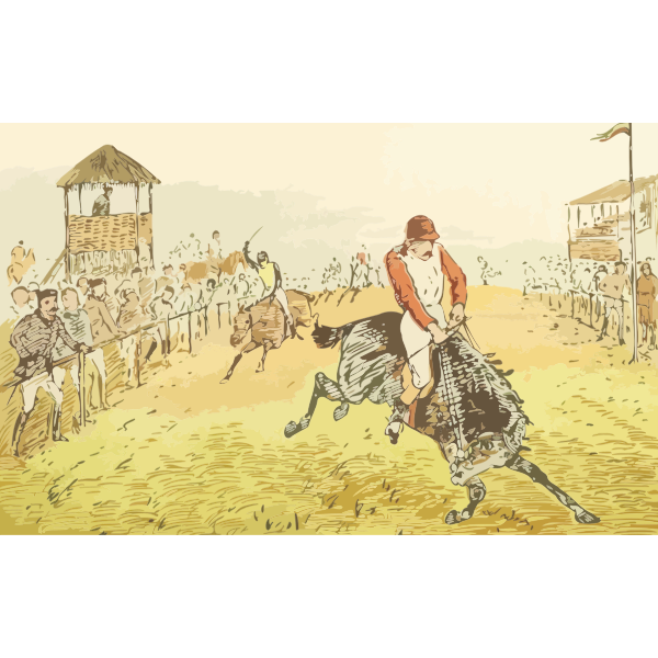 SVG Horse racing scene