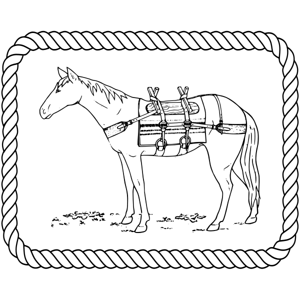 SVG Horse with Pack Saddle refix