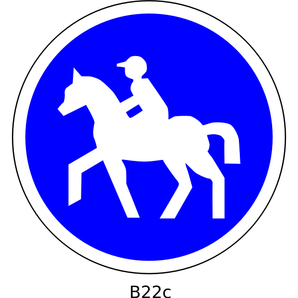 SVG Horsedrivers only traffic sign vector image