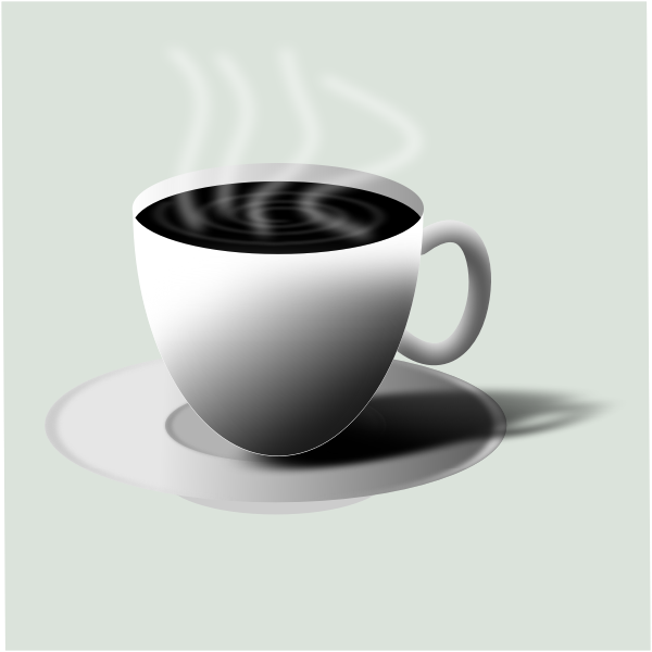 SVG Hot black coffee