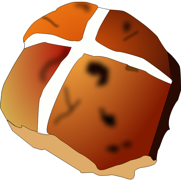 SVG hot cross bun