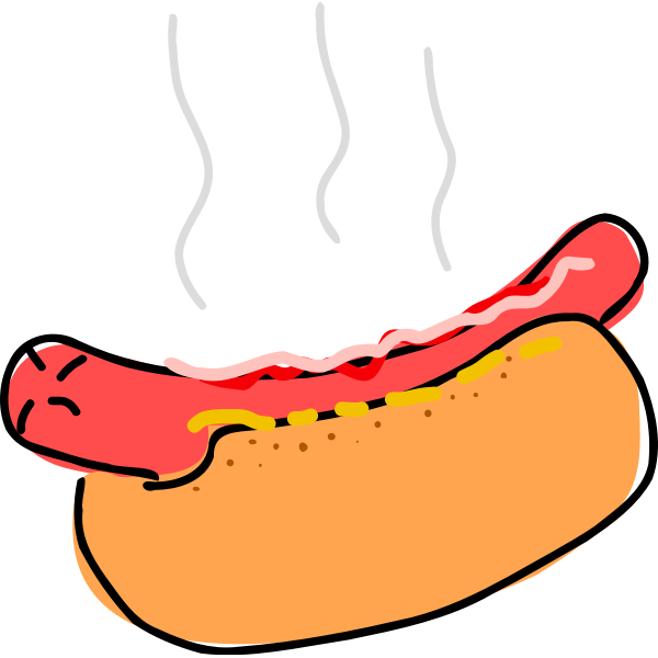 SVG Hot dog drawing