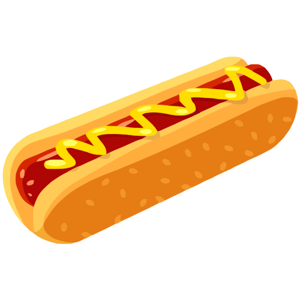 SVG Hot dog in a bun