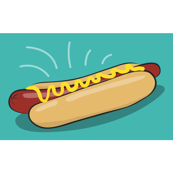 SVG Hot dog with mustard