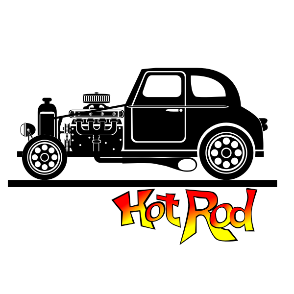 SVG Hot rod car vector image