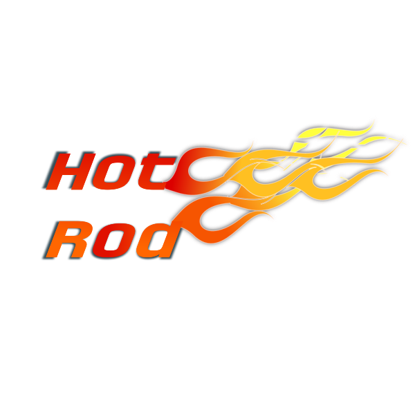 SVG Hot rod text illustration