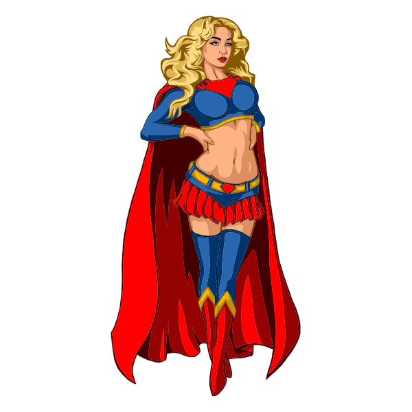 SVG Hot superhero