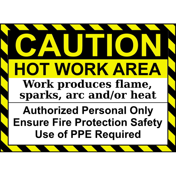 SVG Hot Work Sign