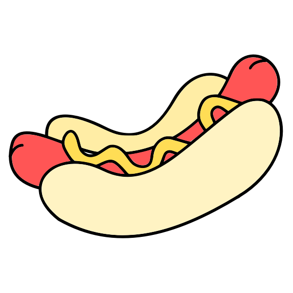 SVG hotdog - colour
