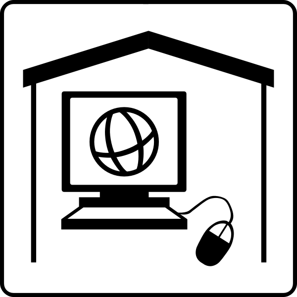 SVG Hotel has internet in room vector icon