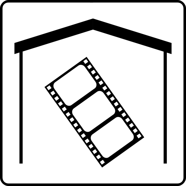 SVG Hotel has Movies In Room icon vector image