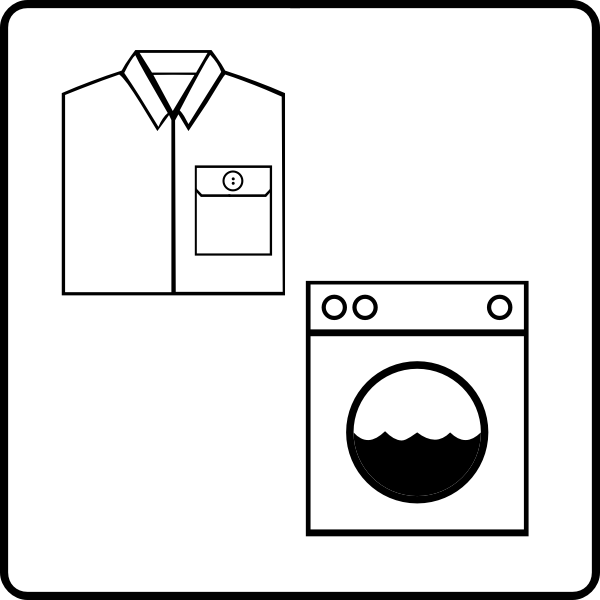SVG Hotel Icon Has Laundry Service