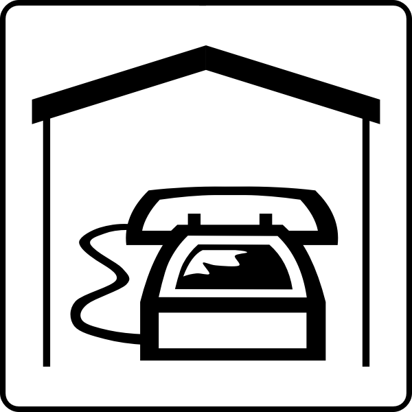 SVG Hotel Icon Has Phone In Room